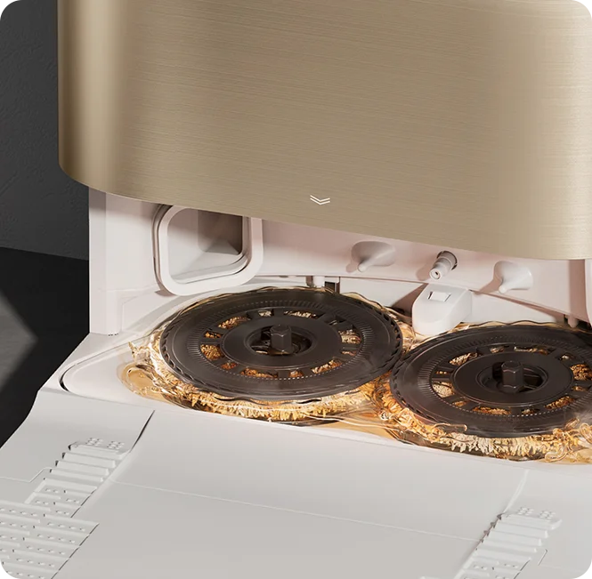Nettoyage automatique de la serpillière avec de l'eau chaude à 70 °C