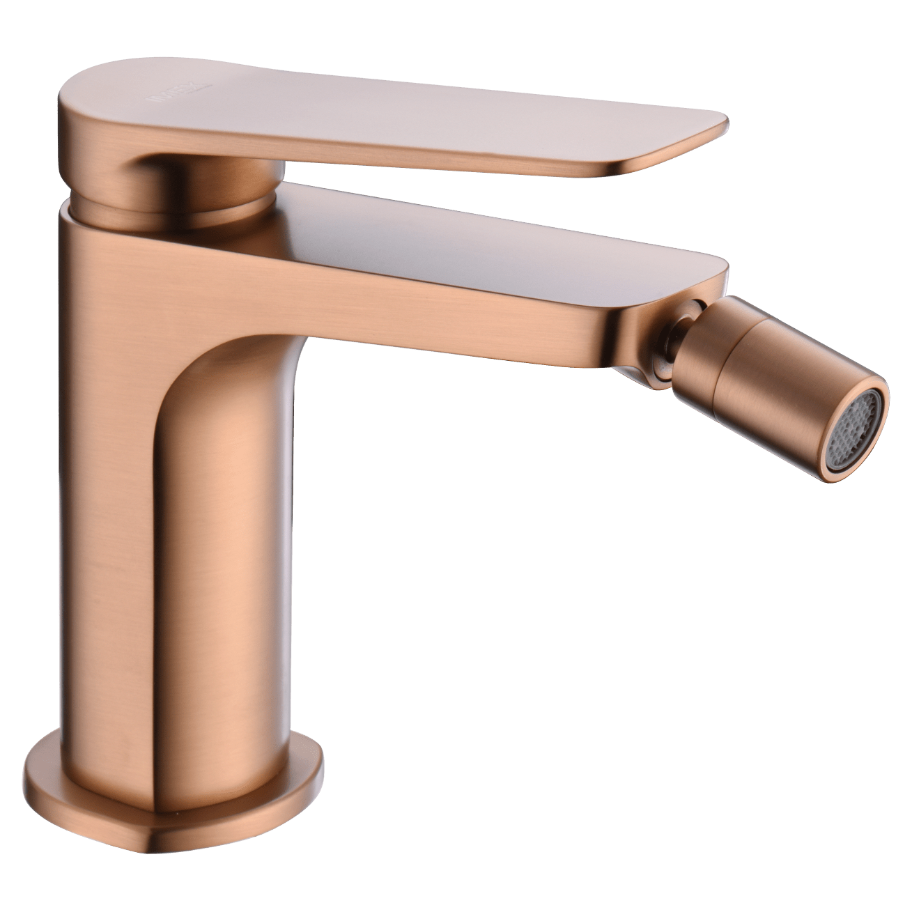 Grifo Bidet Monomando IMEX Serie Nápoles – Agua Fría Y Caliente, Acabado En Oro Rosa Cepillado