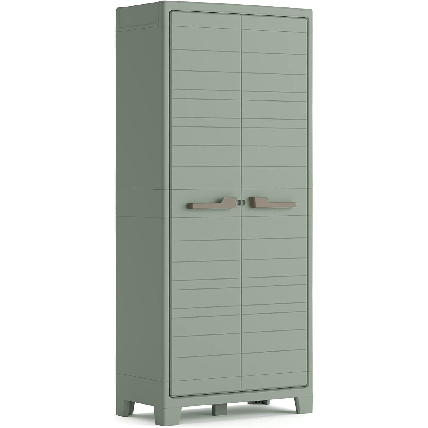 Planet Besenschrank Grün Keter Robust für Außenbereich – BricoandPool