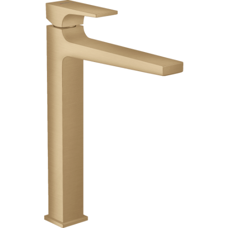 Hansgrohe - Metropol Mezclador monomando de lavabo 260 con manecilla plana y vaciador Push-Open bronce cepillado