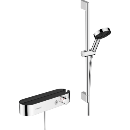 Hansgrohe - Pulsify Select S Set de ducha visto 105 3jet Relaxation con termostato ShowerTablet Select Combi  cromo