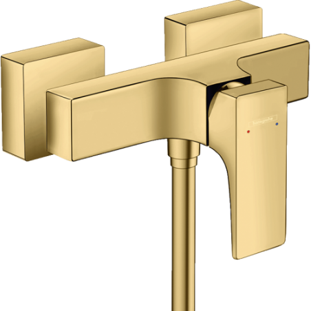 Hansgrohe - Metropol Mezclador monomando de ducha visto con manecilla plana color oro pulido