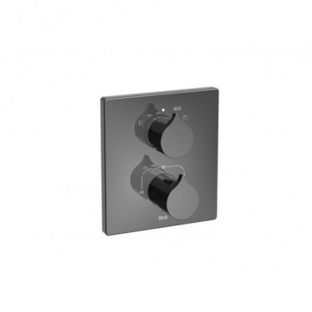 Roca - Grifo termostático empotrable negro para ducha Insignia A5A0C3ACN0
