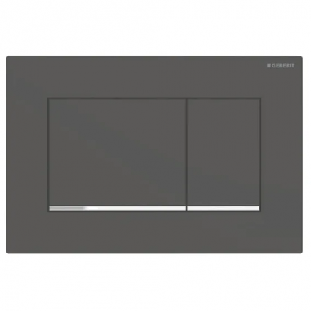 Geberit - Bouton-poussoir Sigma30 Noir mat-Chrome 115.883.14.1