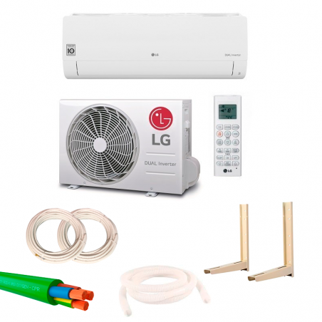 LG - Air conditioning split set wall 12 + Installation Kit