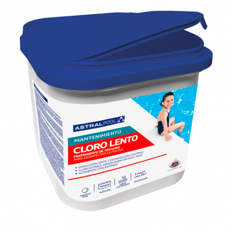 Astralpool -  Cloro lento tabletas 5 kg (0% bórico)