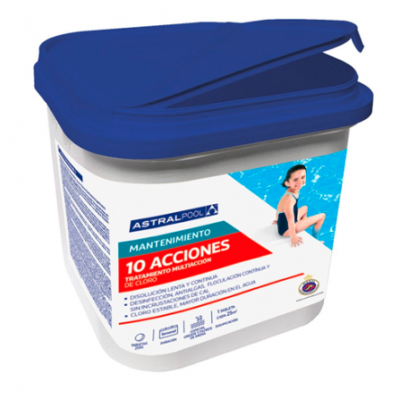 Astralpool - Compressa di cloro 10 azioni 5kg (0% acido borico)