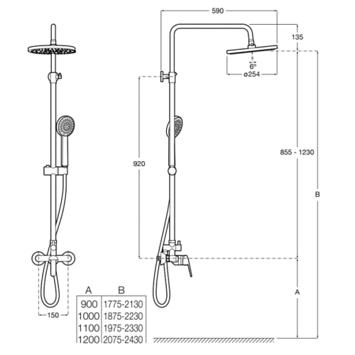 Roca,Victoria (col),PLUS - Columna de ducha termostática con altura  regulable,385mm x 73mm x 835mm,A5A2F18C00 : : Bricolaje y  herramientas