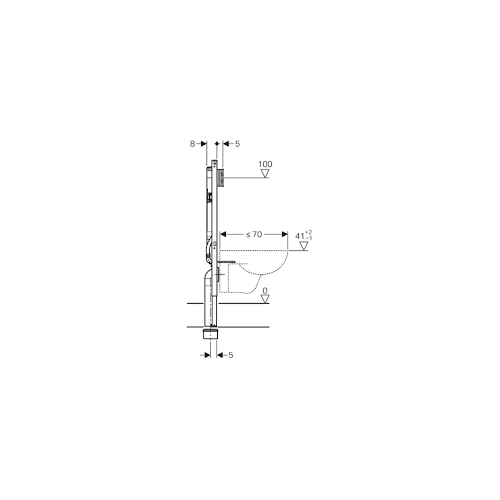 Geberit - Duofix con cisterna Sigma de 8 cm 111.791.00.1