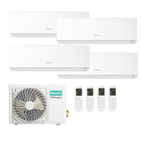 Hisense - Air Conditioner 4 Split Style 9000+9000+9000+9000+12000 BTU WIFI Inverter R32 A++