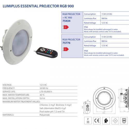 Astralpool - Lumiplus Essential PAR56 projecteur (900lm)