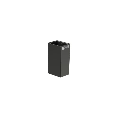 Roca - Portavaso y vaso de encimera Rubik Negro Mate