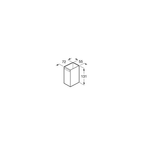 Roca - Portavaso y vaso de encimera Rubik Negro Mate A816844024