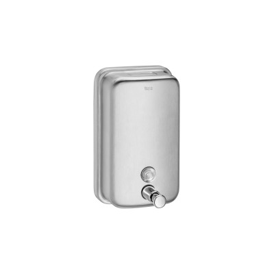Roca - Dispensador de jabón líquido con pulsador (1,25 l) Public Satinado A817405001