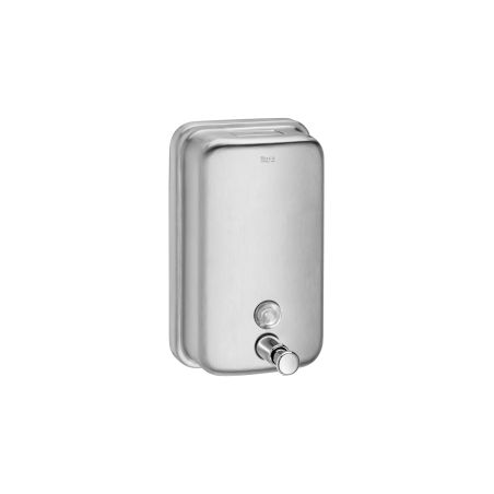 Roca - Dispensador de jabón líquido con pulsador (1,25 l) Public Satinado A817405001