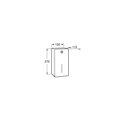 Roca - Dispensador de papel higiénico (2 rollos) Public Cromado A817408001