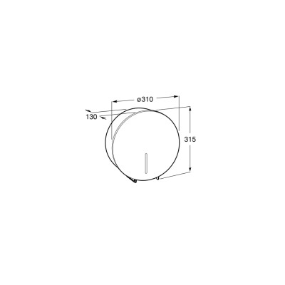 Roca - Dispensador de papel higiénico Ø 260 mm Public Cromado A817406001