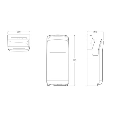 Roca - Secador de manos de alta velocidad con sensor y filtro antibacterial HEPA