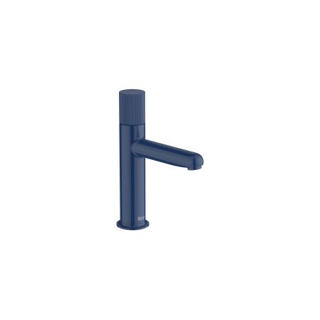 Roca - Miscelatore monocomando per lavabo con maniglia a righe blu cobalto, Nu A5A3B3FP00