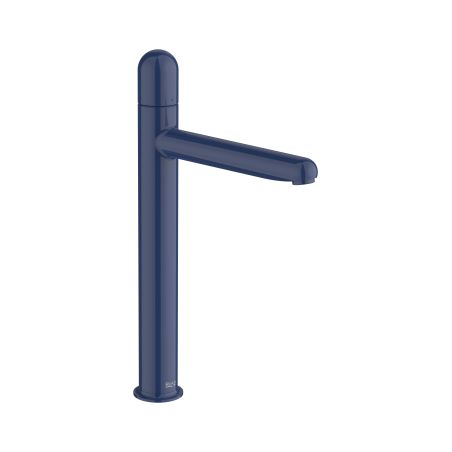 Roca - Mezclador monomando de cuerpo liso y caño alto para lavabo con maneta Dome Azul Cobalto , Nu A5A3X3FP00