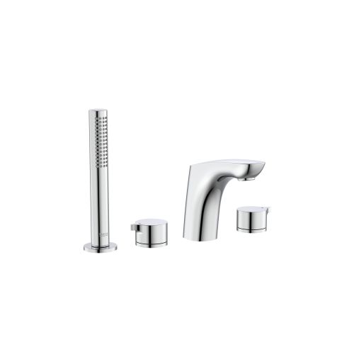 Roca - Griferia de repisa para baño-ducha con caño central de 130mm, ducha de mano y flexible de 1,70m, Insignia A5A183AC00