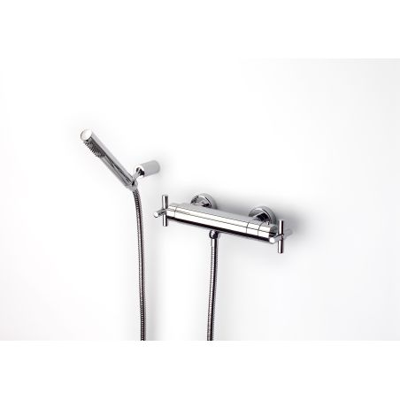 Roca - Griferia exterior para ducha con ducha de mano, flexible de 1,50 m y soporte de ducha articulado Loft A5A1343C00  
