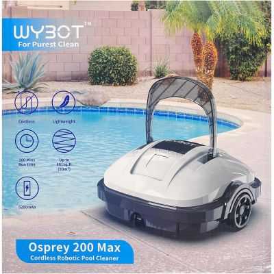 Wybot - Robot Limpiados Piscina 100 Minutos, Estacionamiento Automático, hasta 80 m²