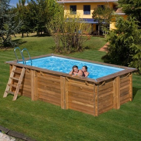 Gre - Wooden pool Sunbay Marbella 2 rectangular 420x270x117