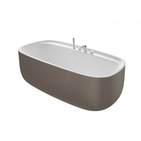 Roca - Vasca da bagno ovale in SURFEX® con fori per rubinetto con scarico Beyond A2484530C0