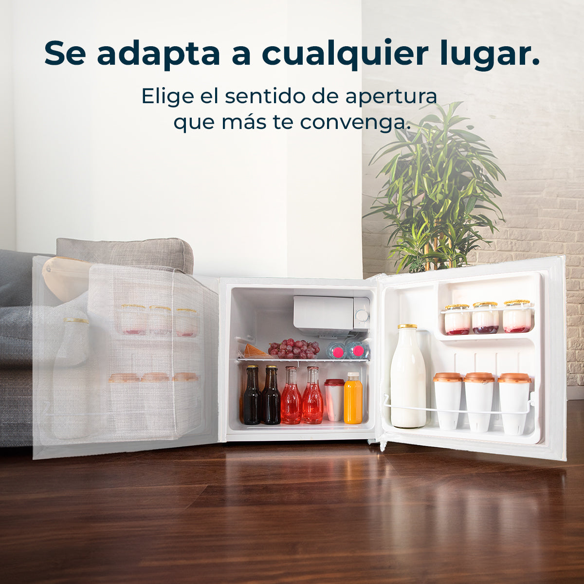 Cecotec GrandCooler 20000 SilentCompress Refrigerador Blanco 46 L Puerta Reversible Compartimento Congelador