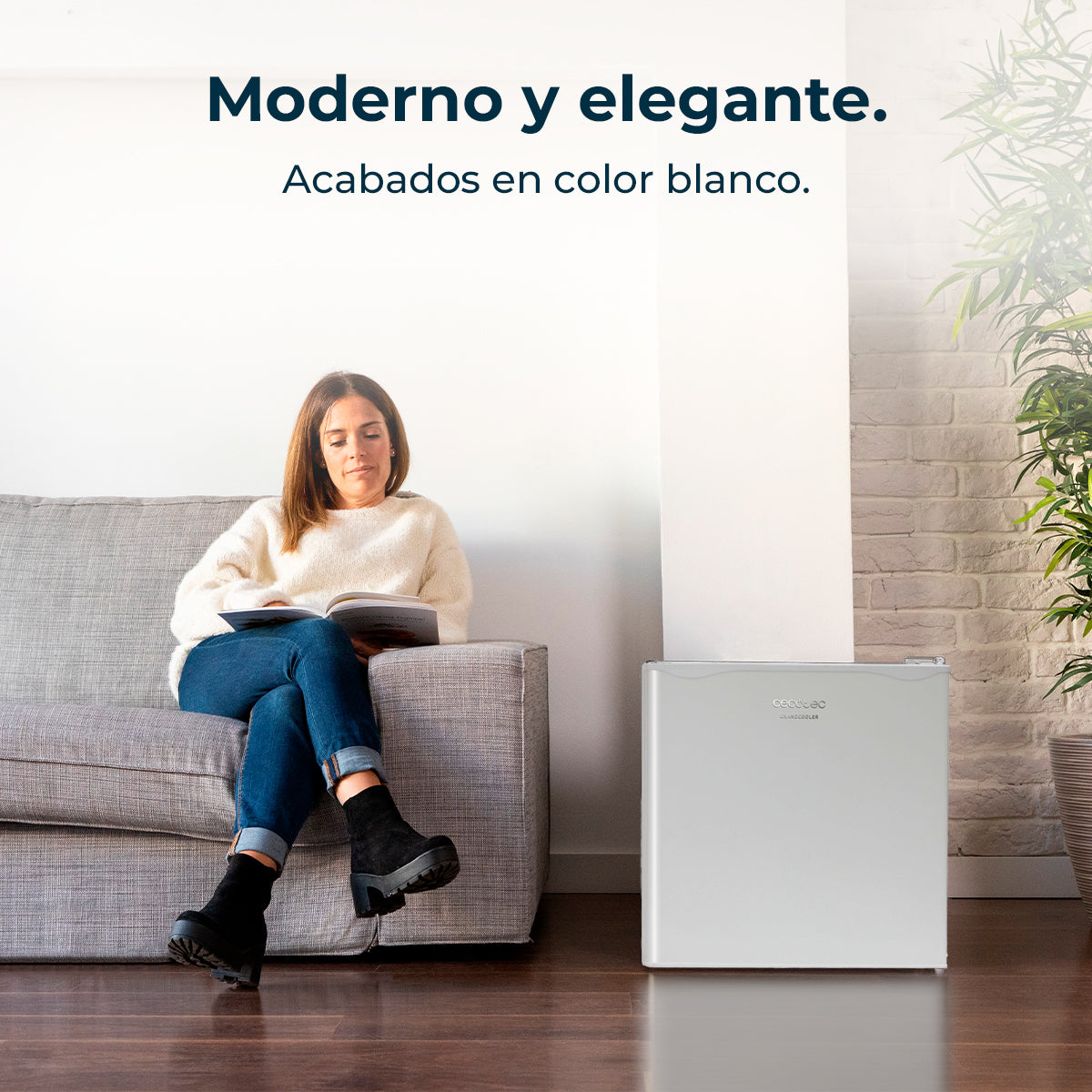 Cecotec GrandCooler 20000 SilentCompress Refrigerador Blanco 46 L Puerta Reversible Compartimento Congelador