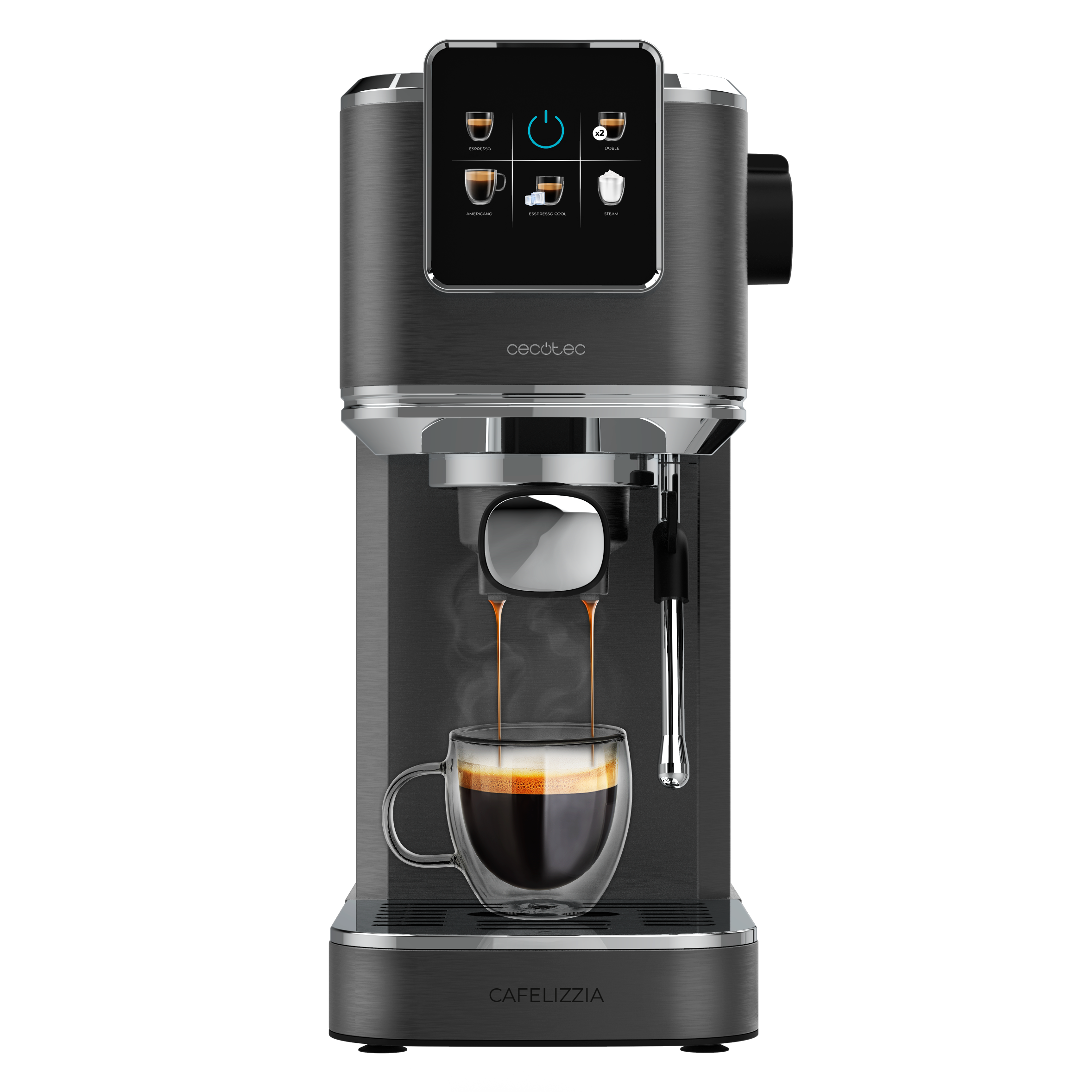 Cecotec Cafelizzia ColdBrew Cafetera Espresso Con Sistema Cold Brew Y Pantalla Táctil