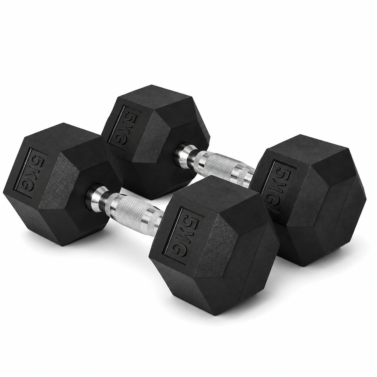 Pack de 2 Halteres Hexagonais 5 Kg Pegada Antideslizante