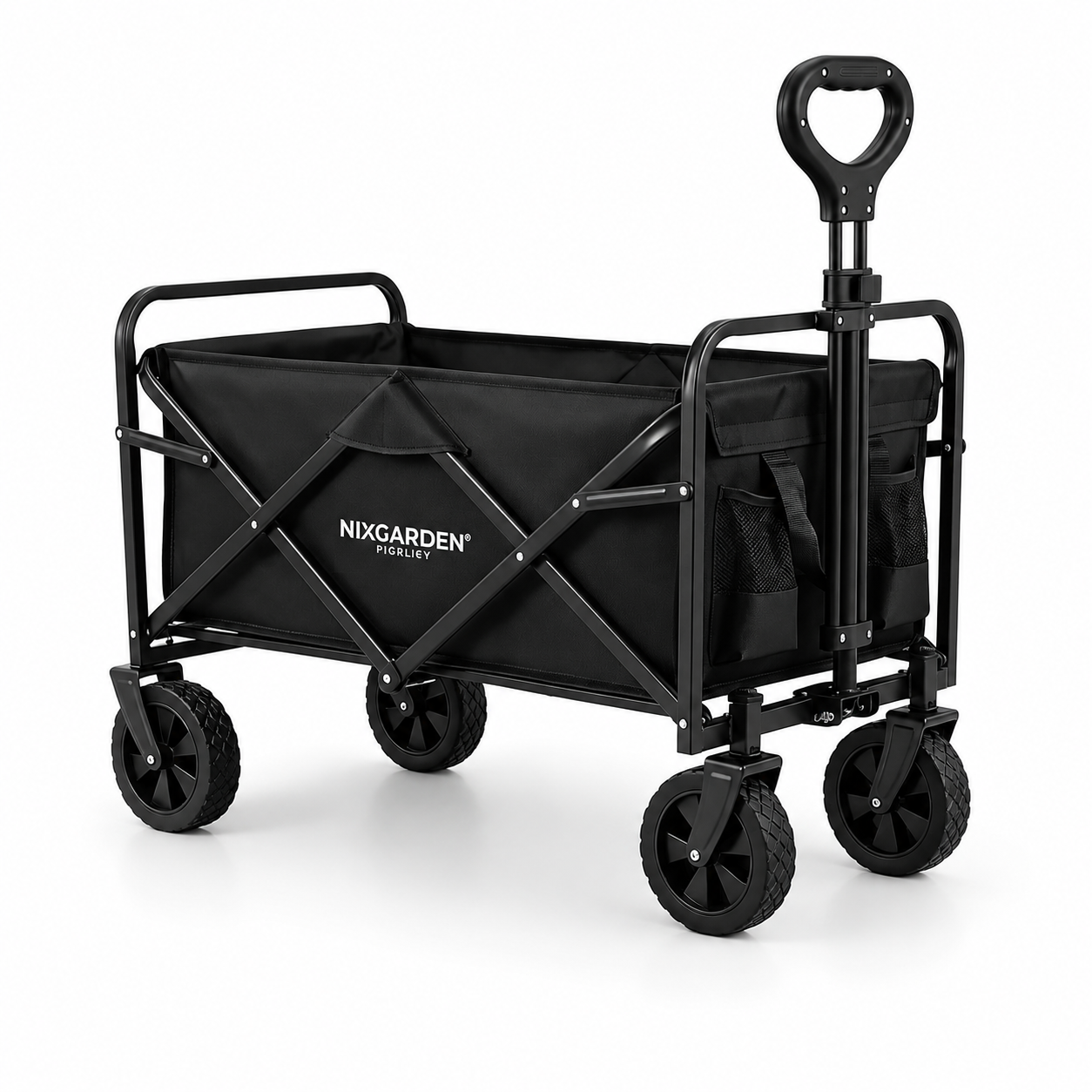 Carro plegable XXL todoterreno 150 kg 91×51×64 cm Oxford 600D 100L playa jardín camping