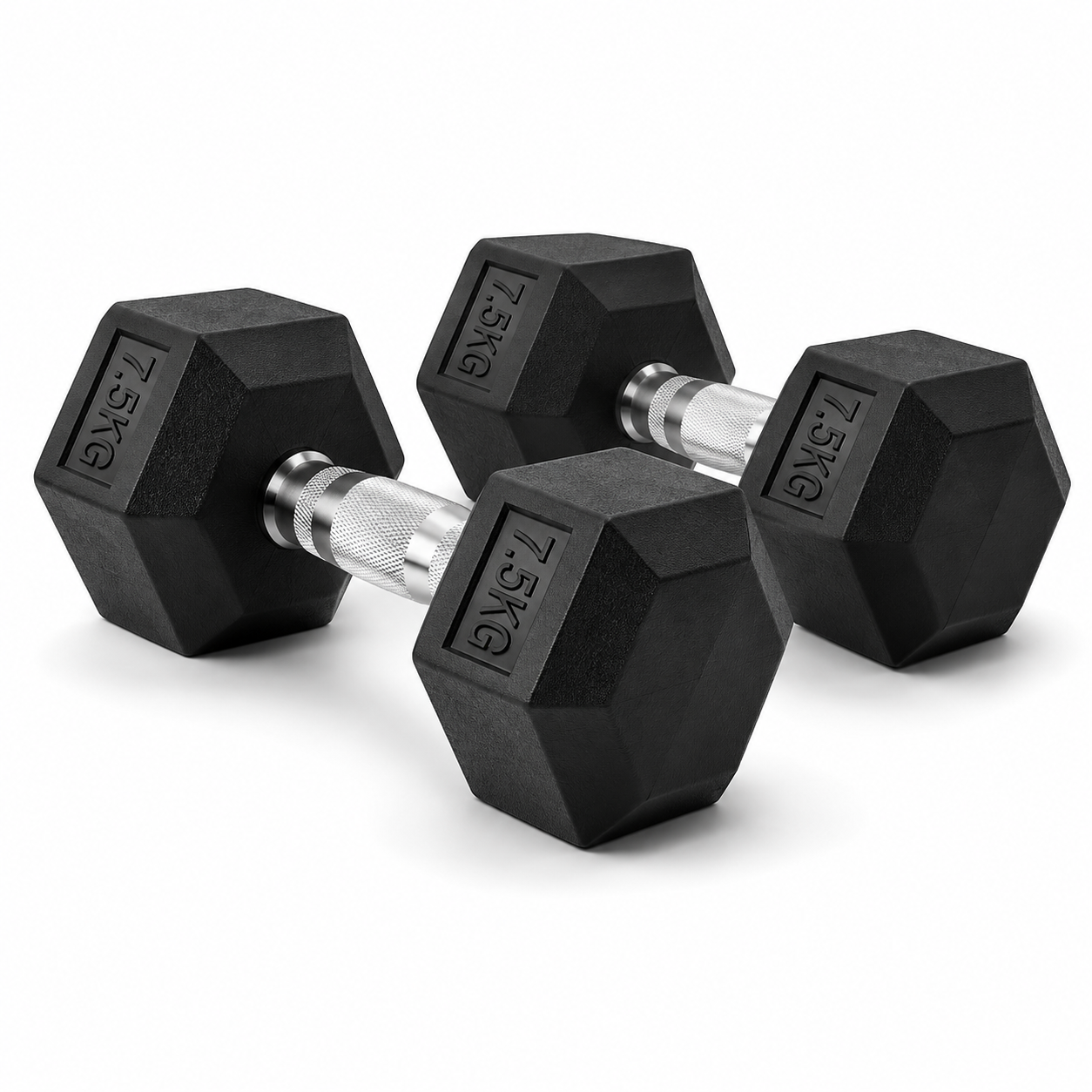 Pack de 2 Halteres Hexagonais 7,5 Kg Pegada Antideslizante
