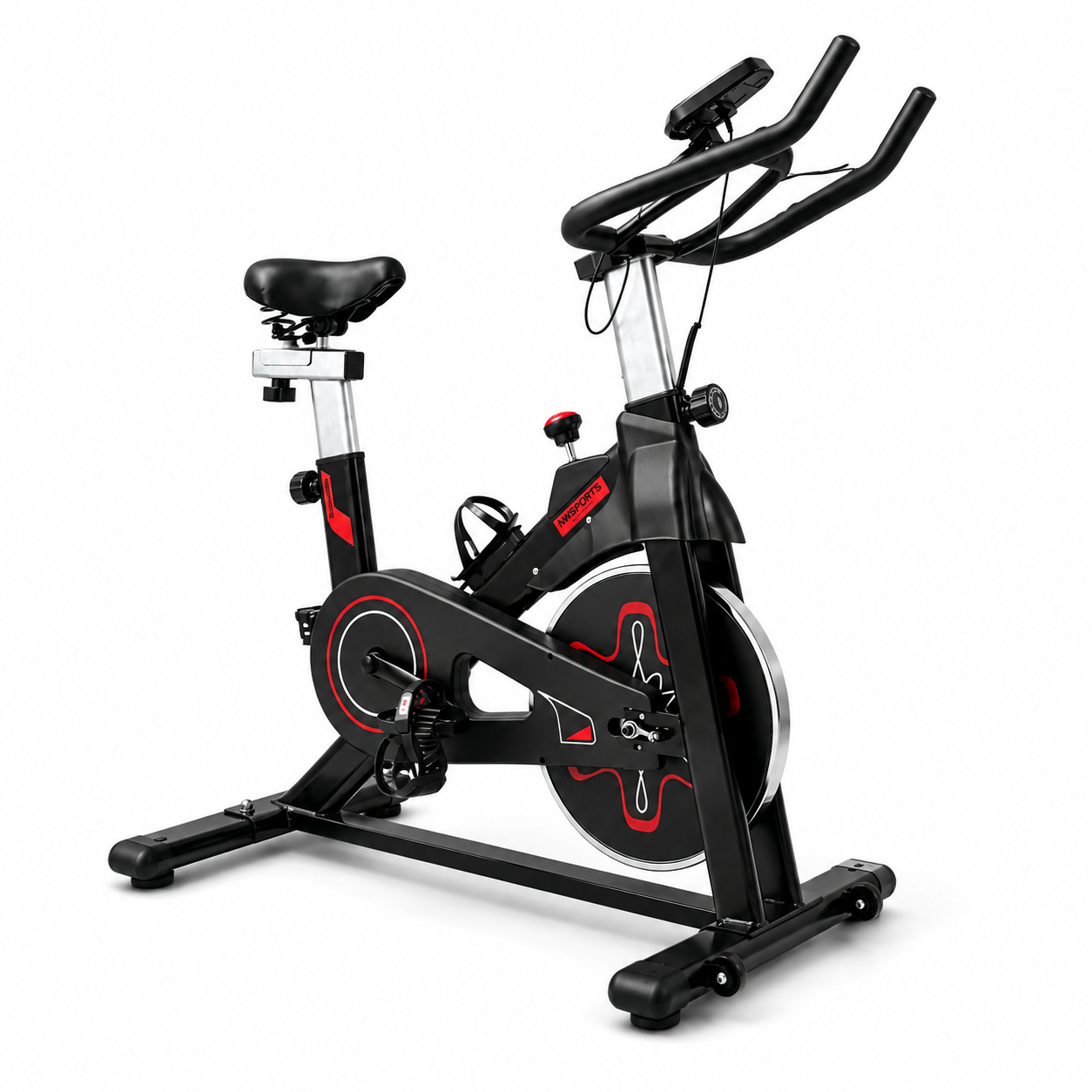 Bicicletta statica spinning con resistenza regolabile e schermo LCD
