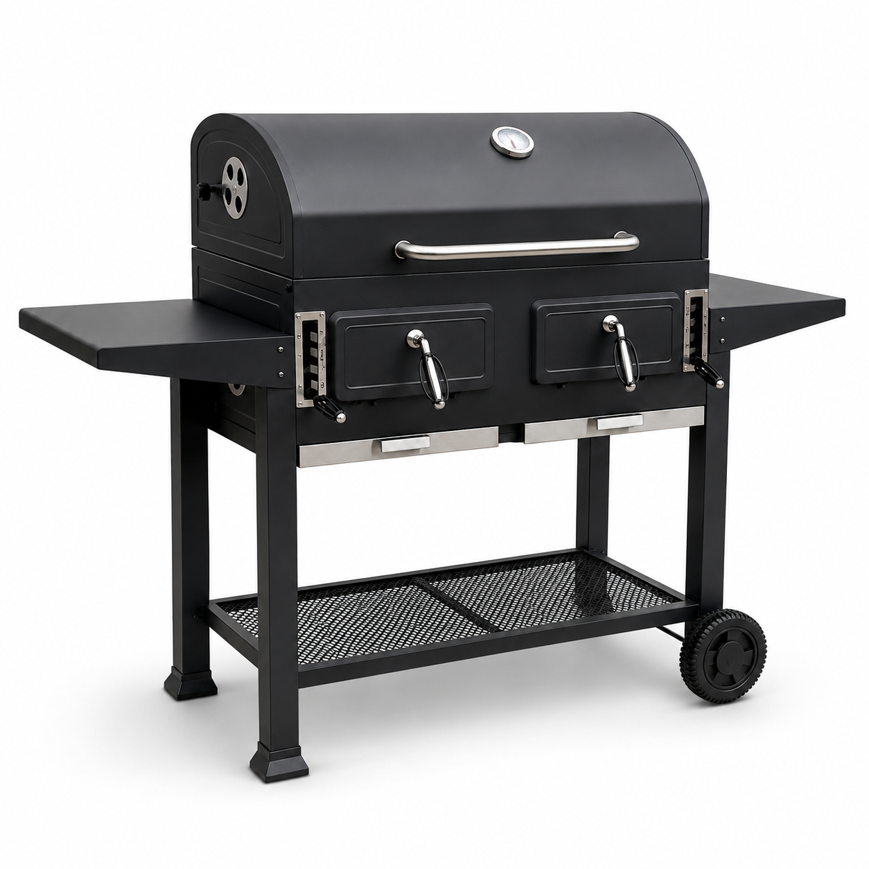 Barbecue a carbone a doppia camera con ventilazione regolabile
