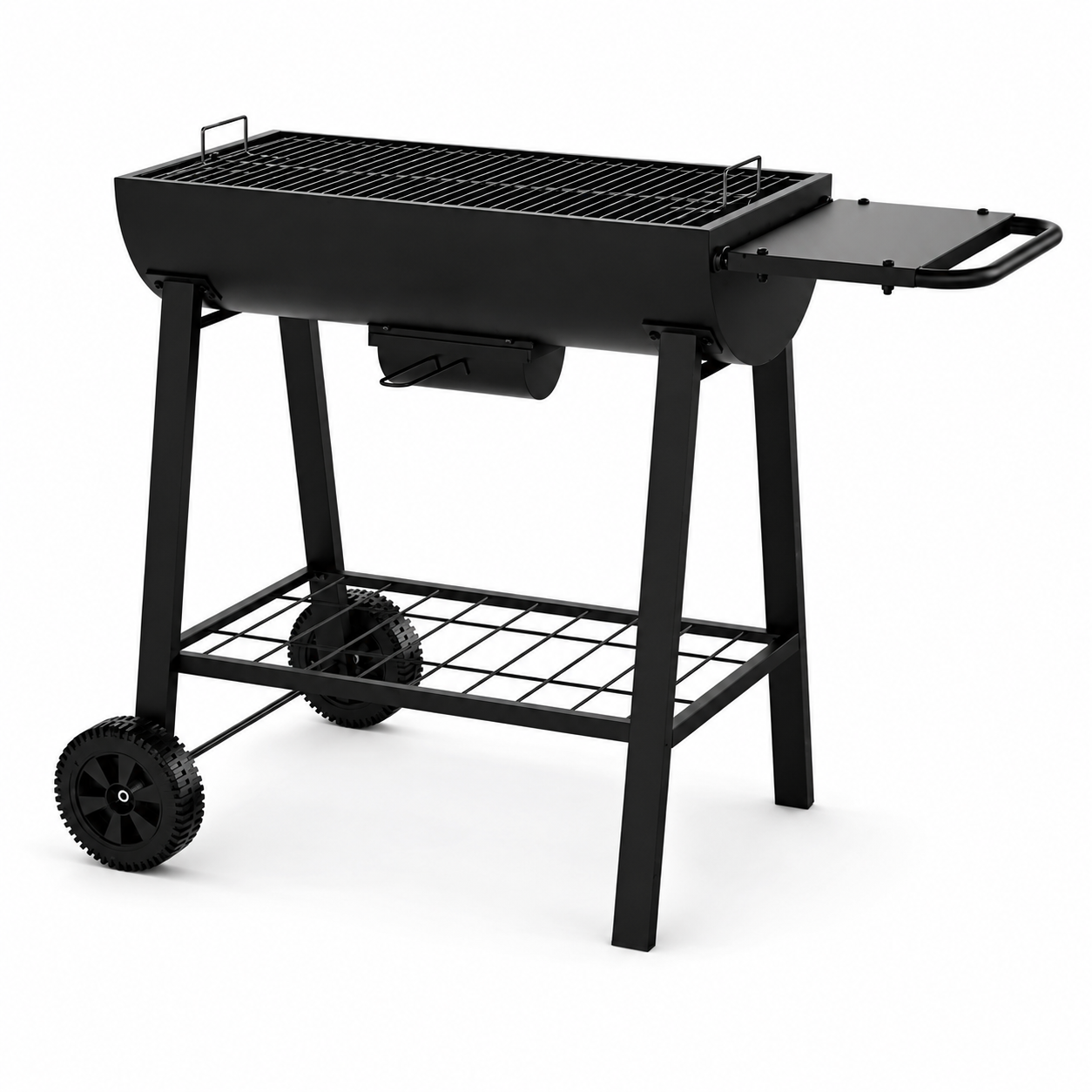 Barbecue Portatile a Carbone con Griglia Grande e Ruote