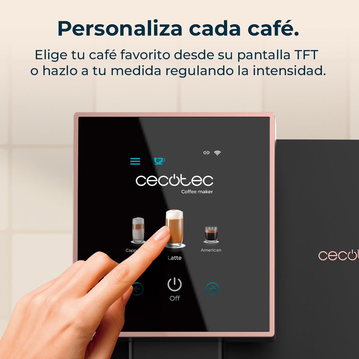 Cecotec Cremmaet Compactccino Conectada Pantalla Táctil 30 Bebidas Personalizables Control Desde App