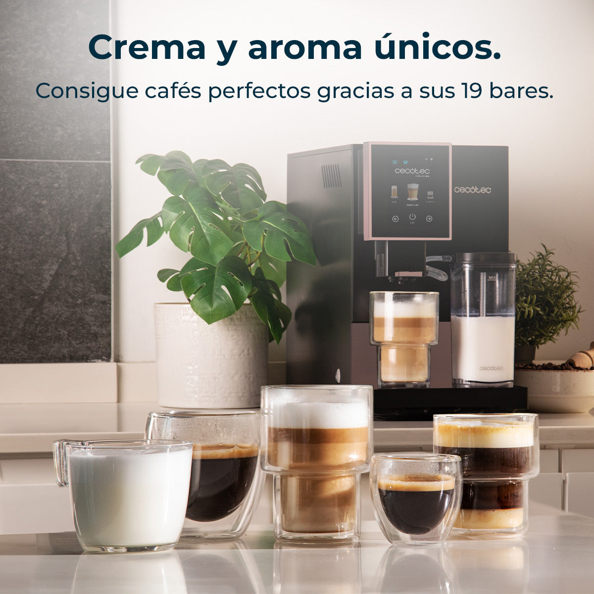 Cecotec Cremmaet Compactccino Conectada Pantalla Táctil 30 Bebidas Personalizables Control Desde App