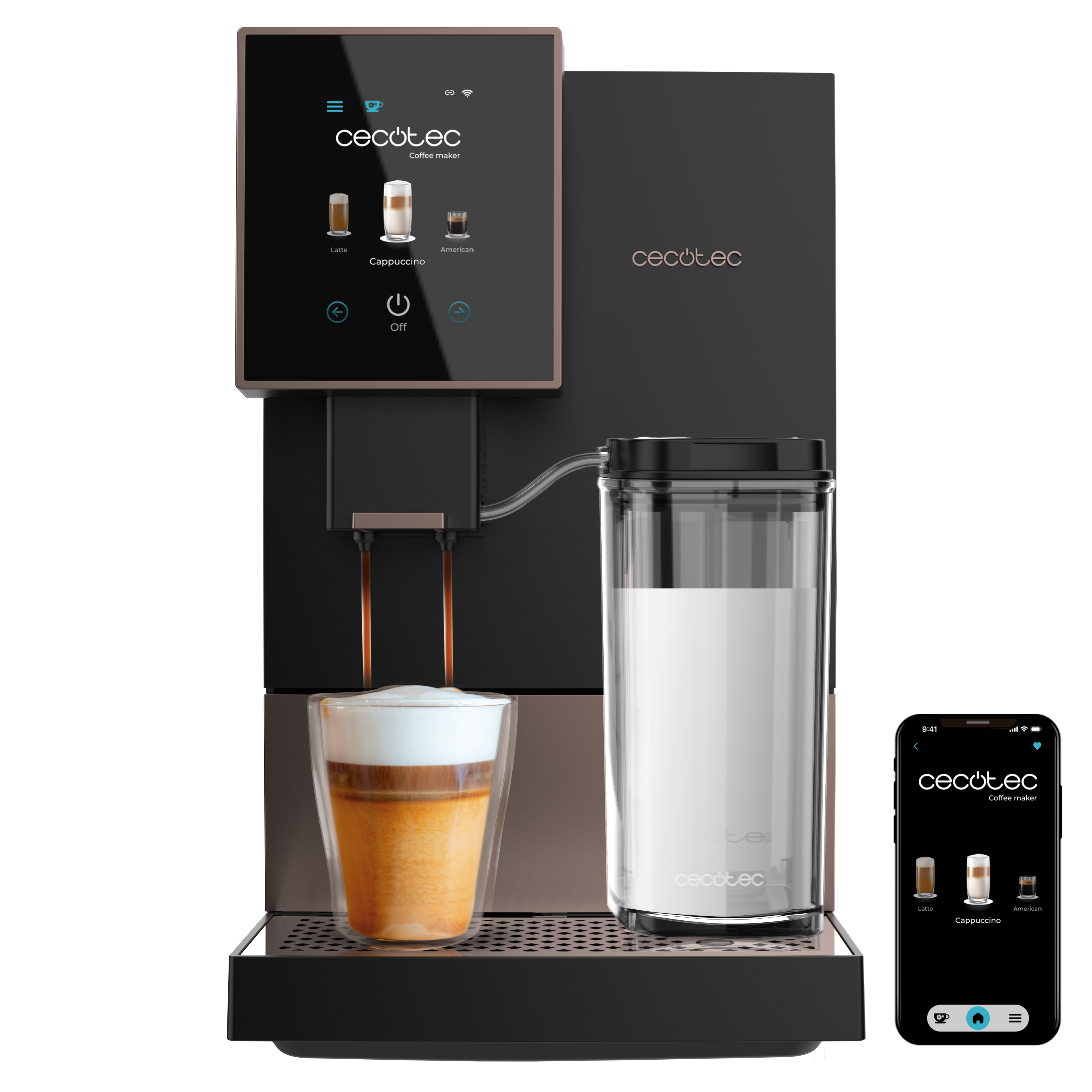 Cecotec Cremmaet Compactccino Conectada Pantalla Táctil 30 Bebidas Personalizables Control Desde App
