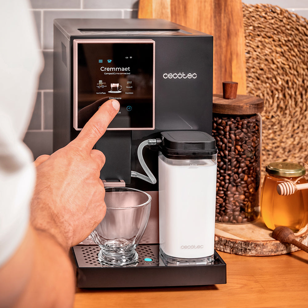 Cecotec Cremmaet Compactccino Conectada Pantalla Táctil 30 Bebidas Personalizables Control Desde App