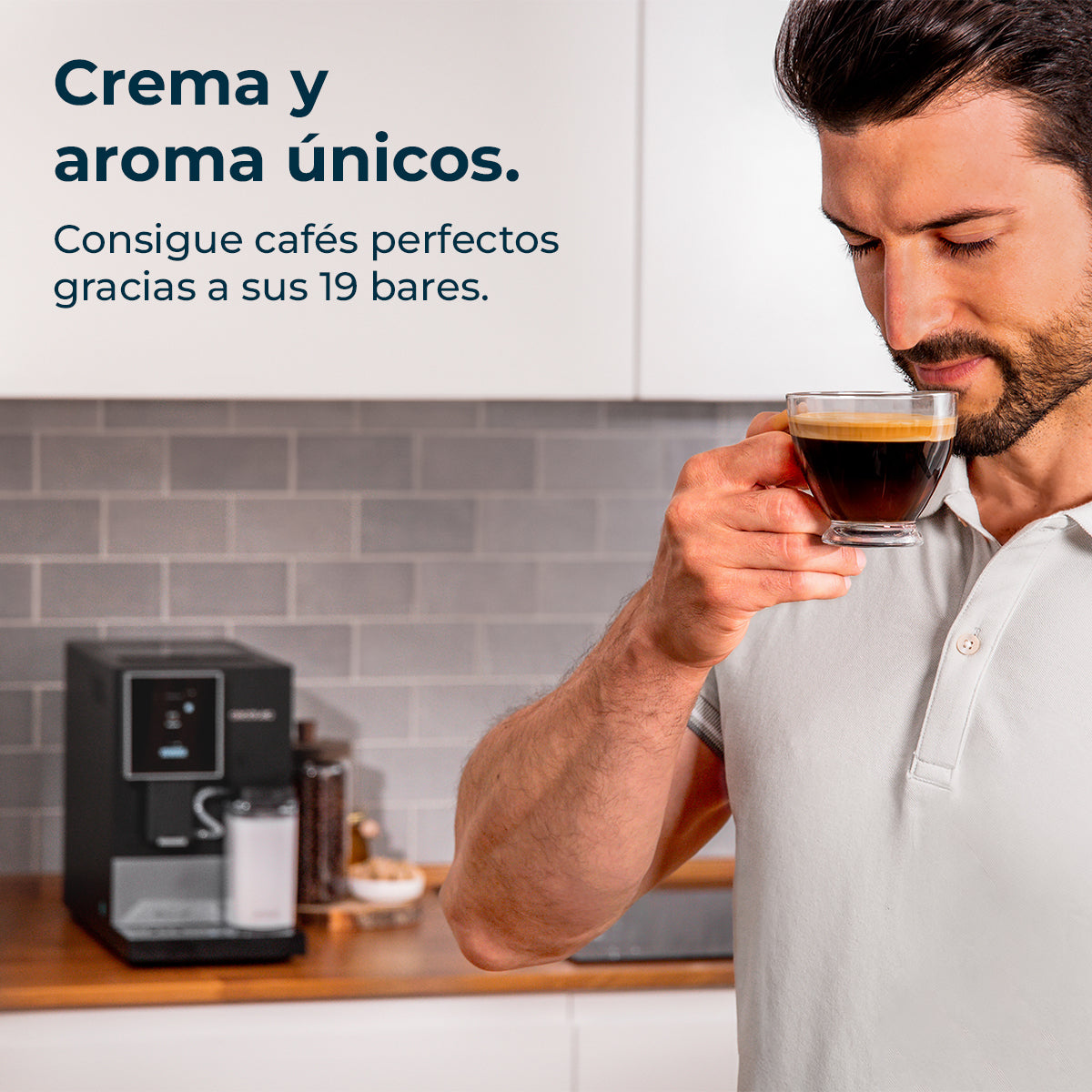 Cecotec Compactccino Connected Cafetera Automática Con App Pantalla Táctil 30 Variedades Color Negro Plateado
