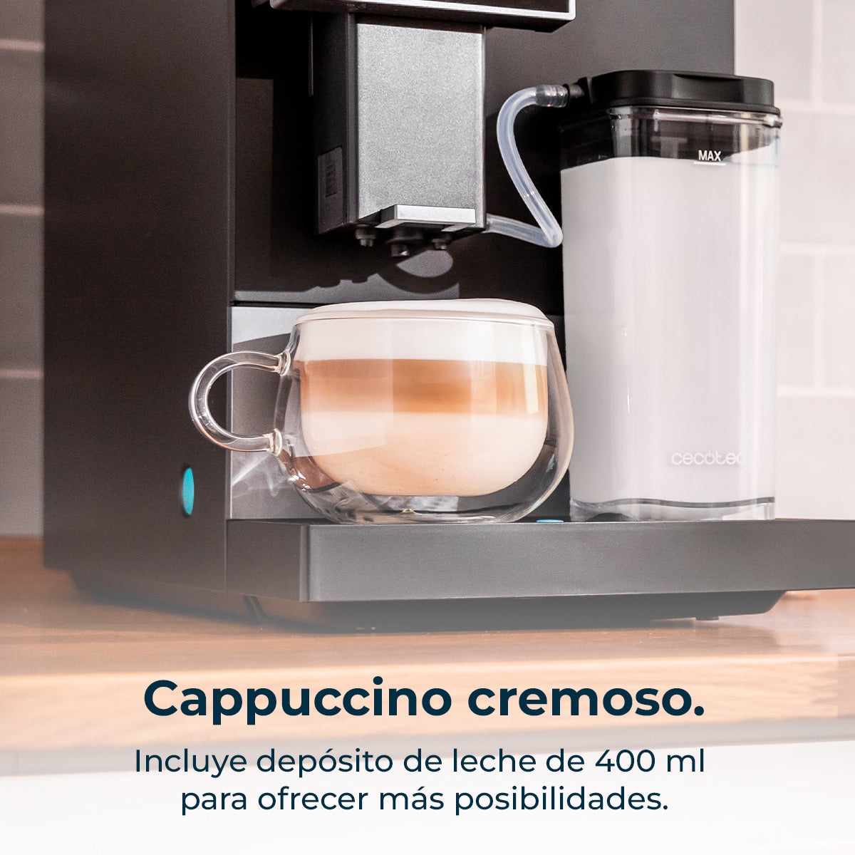 Cecotec Compactccino Connected Cafetera Automática Con App Pantalla Táctil 30 Variedades Color Negro Plateado