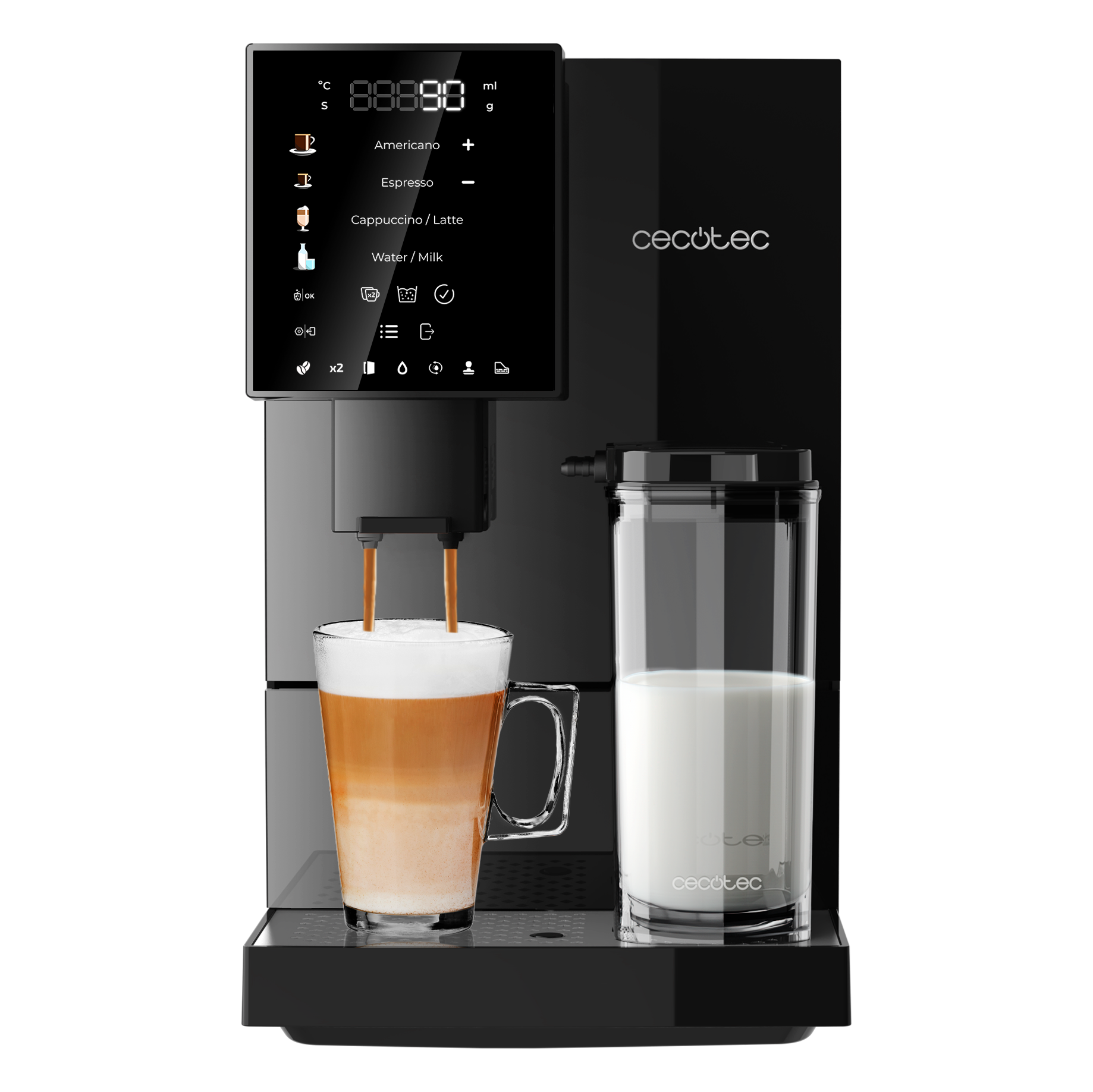 Cecotec Cafetera Superautomática Compacta Con Molido De Grano Para Espresso Y Capuccino Compactccino