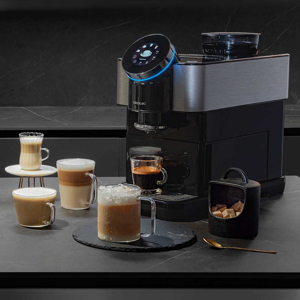 Cecotec Cremmaet Spin Cafetera Inteligente Con Recetario 7 Bebidas Pantalla Táctil 6 Perfiles