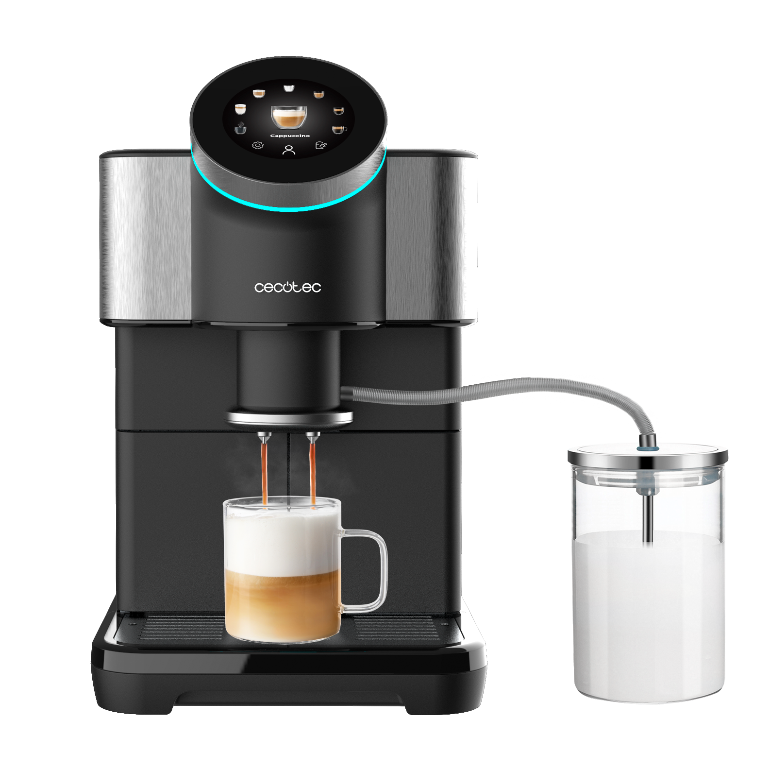 Cecotec Cremmaet Spin Cafetera Inteligente Con Recetario 7 Bebidas Pantalla Táctil 6 Perfiles