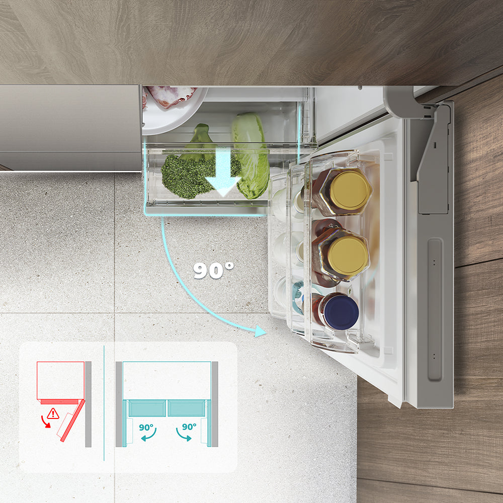 Cecotec Bolero CoolMarket SBS 436 SBI Inox E Frigorífico Side by Side 436 L Inverter