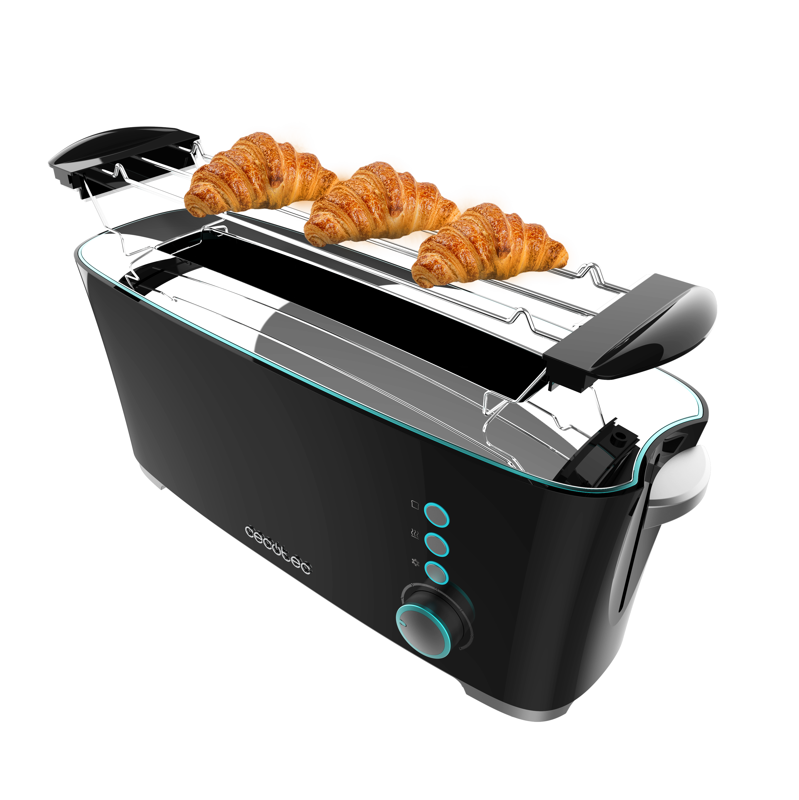 Cecotec Toast&Taste Extra B Tostadora 1000 W, Ranura XL Para Dos Tostadas Y Bollería