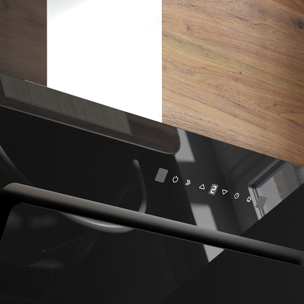 Campana Extractora Cecotec Bolero Flux DT 908002 90 Cm Vidrio Negro 800 m3h Energía A